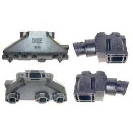 Manifolder & 4" afgangskn� Komplets�t Mercruiser V6