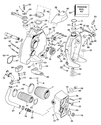 Volvo Penta SX Gimbal hus